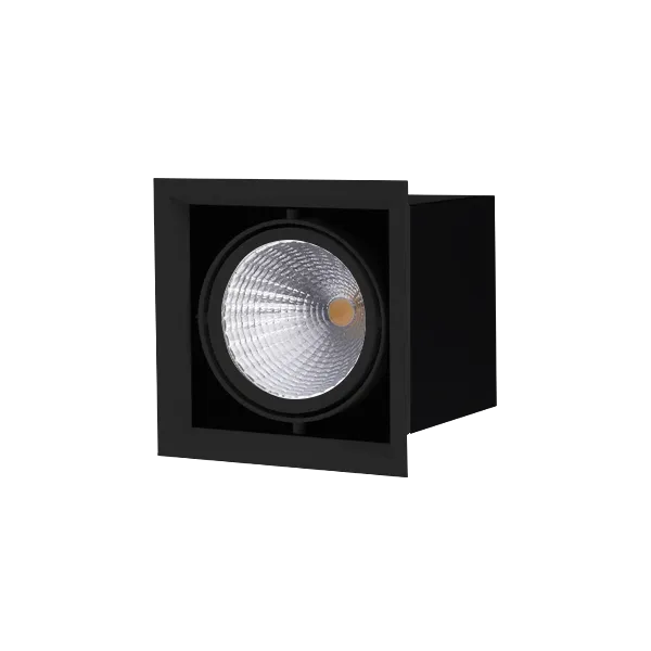 1x30W/4000K 2400Lm / Чёрный / FL-LED Grille-111-1 - Светодиодный карданный светильник FOTON LIGHTING