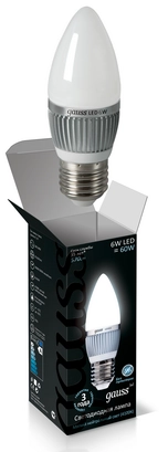 Gauss LED Candle 6W E27 4100K 1/10/100 EB103102206 лампа
