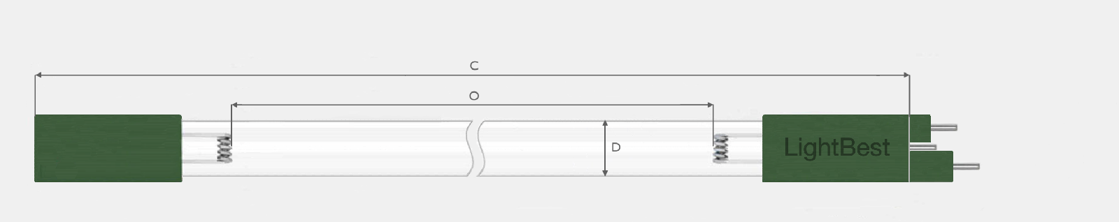 Лампа бактерицидная LightBest GPHO S463RL 28W 0,425A (VIQUA S463RL)